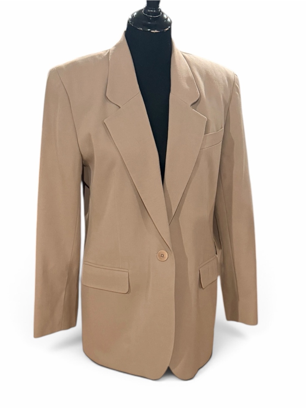 Lands' End Size 10- 80s/90s 100% Wool Beige Blazer